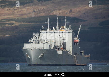 USNS William McLean (T-AKE-12), Lewis und Clark-Klasse Auffüllung Schiff der US-Marine betrieben, aus Greenock während der Übung gemeinsame Krieger 18-1. Stockfoto