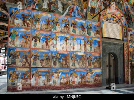 Das Kloster des Heiligen Ivan von Rila, besser als das Kloster Rila bekannt ist der größte und berühmteste Orthodoxen Kloster in Bulgarien. Stockfoto