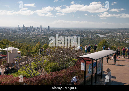 Brisbane City Skyline vom Mt Coot-tha, Brisbane, Queensland, Australien Stockfoto