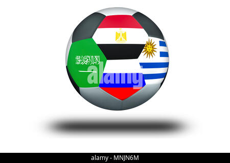 Fußball Gruppe A: Russland, Saudi Arabien, Uruguay, Ägypten Stockfoto