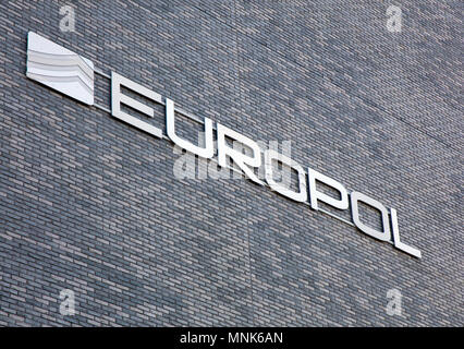 Amsterdam, Niederlande, 11. Februar 2018: die Fassade des Europol-Gebäude in Den Haag, Niederlande Stockfoto