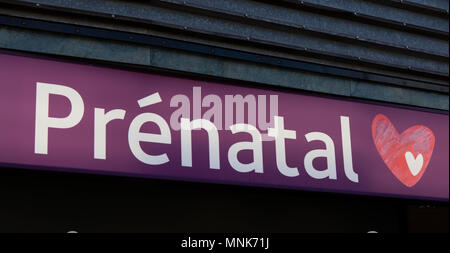 Amsterdam, Niederlande, 9. März, 2017: Briefe pränatale auf ein Geschäft in Amsterdam Stockfoto