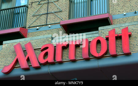 Amsterdam, Niederlande, 13. Dezember 2015: Marriott International Hotel in Amsterdam Stockfoto