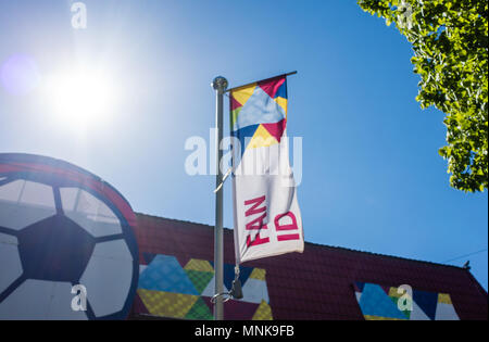 Mai 10, 2018 Moskau, Russland. Zentrum für die Ausstellung FAN ID der FIFA WM 2018 in Moskau. Stockfoto