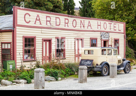 Neuseeland Cardrona Hotel in einem ehemaligen Goldrausch Stadt Crown Range road cardrona Neuseeland Südinsel Stockfoto