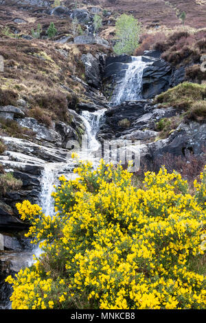 Wasserfälle an der Besteigung des Ben hoffen, Scotlands nördlichste Munro, Sutherland, Schottland, UK Stockfoto