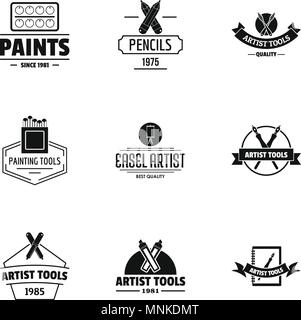 Artist tool Logo, einfachen Stil Stock Vektor