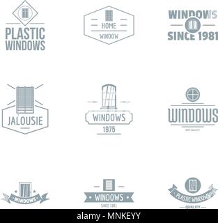 Moderne Fenster logo, einfachen Stil Stock Vektor