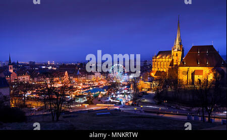 Weihnachtsmarkt Erfurt Deutschland Stockfoto