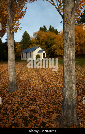 Historische Kirche, Cardrona Cardrona Tal, in der Nähe von Wanaka, Südinsel, Neuseeland Stockfoto