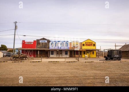 Historische Seligman Depot auf der Route 66 liegt Stockfoto