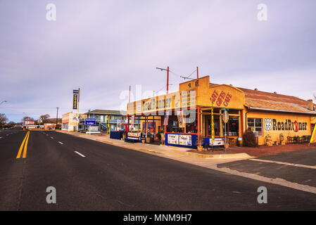 Road Runner Restaurant an der historischen Route 66 in Arizona Stockfoto