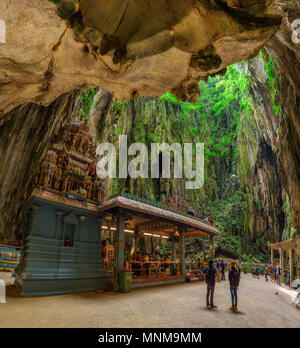 Hindu Tempel in Batu Höhlen in der Nähe von Kuala Lumpur Stockfoto