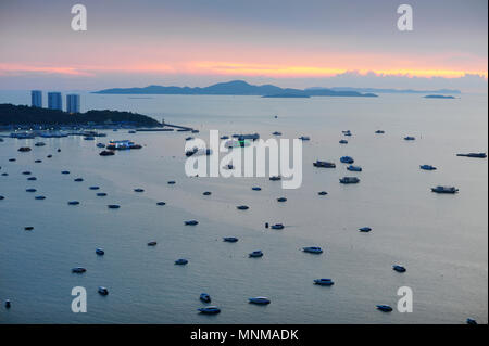 Bucht von Pattaya Golf von Thailand Stockfoto