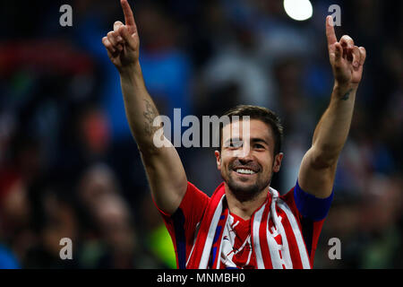 Lyon, Frankreich. Credit: D. 16. Mai, 2018. Gabi (Atletico) Fußball: UEFA Europa League Finale zwischen Olympique Marseille 0-3 Club Atlético de Madrid in Stade de Lyon in Lyon, Frankreich. Credit: D. Nakashima/LBA/Alamy leben Nachrichten Stockfoto