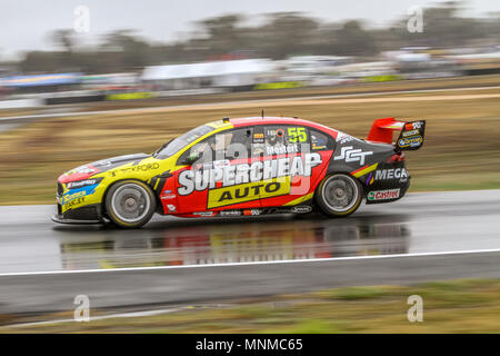 Winton SuperSprint, Winton, Victoria, Australien, 18. Mai 2018. Praxis - Nr. 55 Chaz Mostert Racing für Tickford Racingdriving sein Ford Falcon FX G Credit: Brett Keating/Alamy leben Nachrichten Stockfoto