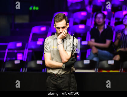 Shanghai, China. 18. Mai 2018. Während der WORLD CUP of POOL 2018: Runde 2 - Deutschland vs China B an Luwan (Gymnasium) Arena am Freitag, 18. Mai 2018. SHANGHAI, China. Credit: Taka G Wu Credit: Taka Wu/Alamy leben Nachrichten Stockfoto