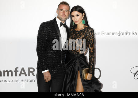 Philipp Plein und Morgan Osman Teilnahme an 25 der amfAR Cinema Against Aids Gala während der 71St Cannes Film Festival im Hotel du Cap-Eden-Roc am 17. Mai 2018 in Antibes, Frankreich | Verwendung weltweit Stockfoto