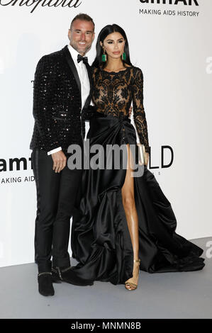 Philipp Plein und Morgan Osman Teilnahme an 25 der amfAR Cinema Against Aids Gala während der 71St Cannes Film Festival im Hotel du Cap-Eden-Roc am 17. Mai 2018 in Antibes, Frankreich | Verwendung weltweit Stockfoto