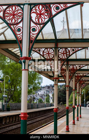 Grange Over Sands Bahnhof Stockfoto