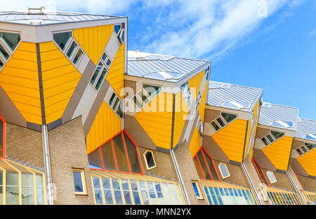 Rotterdam, Niederlande - 03.Mai 2018: Der Cube Häuser in Rotterdam Stockfoto