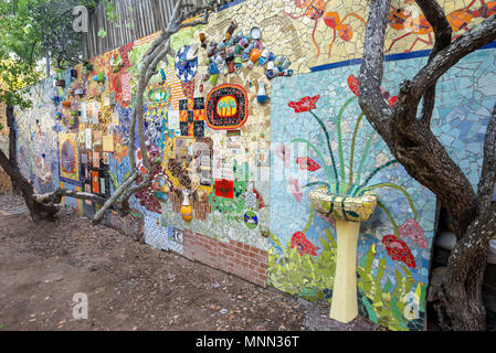 Die Galápagos-Keramik Mosaik Kunst Garten in Puerto Ayora, Isla Santa Cruz, Galapagos, Ecuador. Stockfoto