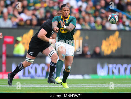 Kapstadt, Südafrika - Am Samstag, den 7. Oktober 2017, Elton Jantjies von Südafrika während des Castle Lager Rugby-WM Test zwischen Südafrika Stockfoto