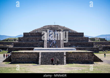 Tempel der gefiederten Schlange, Teotihuacan, ehemaliger präkolumbischen Stadt und eine archäologische Komplex nordöstlich von Mexiko-Stadt, Mexiko Stockfoto