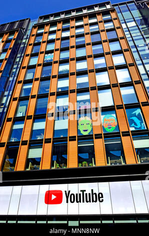 YouTube Studio-Zentrale in London, King's Cross, London, England, UK. Stockfoto