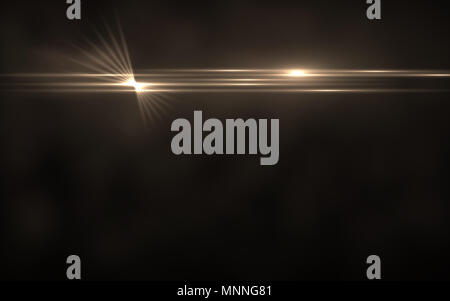 Abstraktes Bild der Beleuchtung flare. Abstract sun Burst mit Digital lens flare Hintergrund. Gold Natur flare Effekt Stockfoto