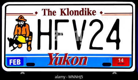 Yukon Auto Nummernschild Stockfoto