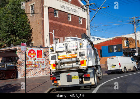 Müllwagen des müllrats in Eastwood, Sydney, NSW, Australien Stockfoto