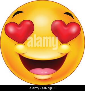 Smiley Emoticon Gefühl in der Liebe Stock Vektor