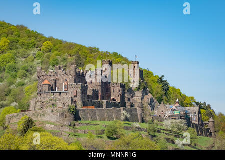 Reichenstein Burg auch als Falkenburg bekannt, wurde im 11. Jahrhundert erbaut und ist heute ein Hotel. Stockfoto