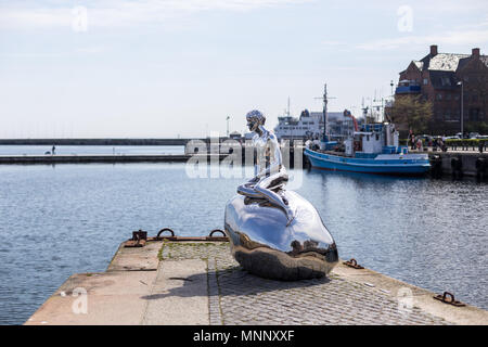 Skulptur HAN in Helsingor, Dänemark Stockfoto