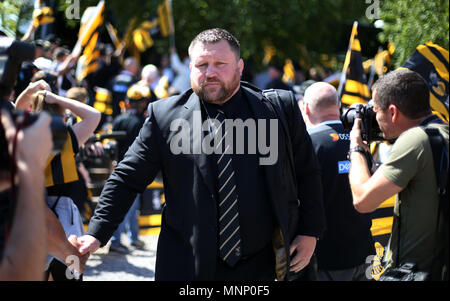 Wespen" Direktor von Rugby Dai Junge vor dem Aviva Premiership Halbfinale bei der Allianz Park, London. Stockfoto