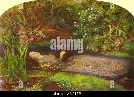 Ophelia zwischen 1851 und 1852. 943 Ophelia John Everett Millais Stockfoto
