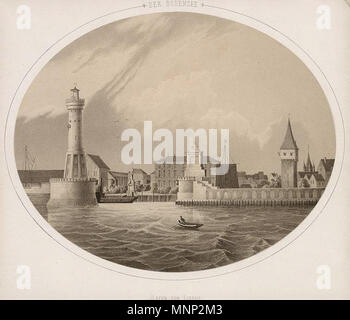 Z005. Hafen von Lindau (Platz vor dem Hotel Bayerischer Hof), Tonlitho aus dem Bodensee-Album von Julius Greth, um 1860, Ca. 20 x 22,5 cm. um 1860. Julius Greth (1824 - 1903) Beschreibung Deutsche Maler Geburtsdatum / Tod 1824 1903 Ort der Geburt / Todes Bydgoszcz Heidelberg arbeiten Zeitraum circa 1850 - 1875 Standort Bromberg, Danzig, Ravensburg Authority control: Q 16739442 VIAF: 95595168 751 Julius Greth Lindauer Hafen. Stockfoto