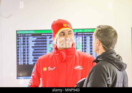 Winton SuperSprint, Winton, Victoria, Australien, 19. Mai 2018. Nr. 12 Fabian Coulthard Racing für diesem Team Penske vor Praxis. Credit: Brett Keating/Alamy leben Nachrichten Stockfoto