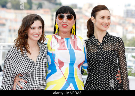 Joana Ribeiro, Rossy de Palma, Olga Kurylenko im 'Getoetete Don Quixote" fotoshooting während der 71St Cannes Film Festival im Palais des Festivals am 19. Mai 2018 in Cannes, Frankreich. (C) Johannes Rasimus *** FRANKREICH, SCHWEDEN, NORWEGEN, DENARK, Finnland, USA, Tschechische Republik, SÜDAMERIKA NUR*** Stockfoto