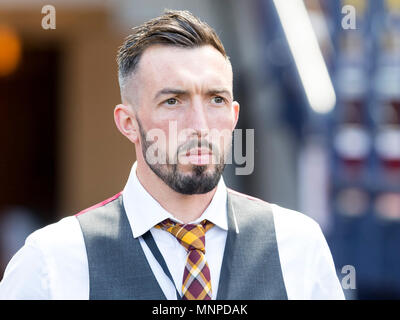 Hampden Park, Glasgow, UK. 19 Mai, 2018. Scottish Cup Final, Celtic gegen Motherwell; Ryan Bowman von Motherwell Spaziergang vor dem Kick off Credit: Aktion plus Sport/Alamy leben Nachrichten Stockfoto