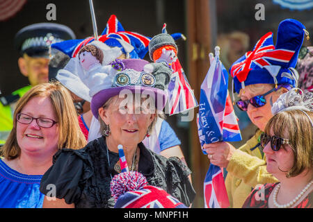Die königliche Hochzeit des Prinzen Henry (Harry) von Wales und Frau Meghan Markle in Windsor. Sie werden den Herzog und die Herzogin von Sussex. Stockfoto
