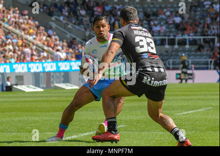 Newcastle, UK, 19. Mai 2018. Betfred Super League Magic Wochenende, Widnes Wikinger v St Helens; Ben Barba von St Helens Credit: Aktuelles Bilder/Alamy leben Nachrichten Stockfoto