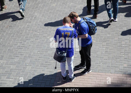 London, Großbritannien. 19. Mai 2018. Chelsea Fan Credit: Alex Cavendish/Alamy leben Nachrichten Stockfoto