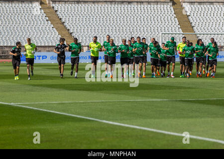 Lissabon, Portugal, 19. Mai 2018. Sporting Team in Aktion während der Praxis für das Finale des portugiesischen Pokal © Alexandre de Sousa/Newzulu Credit: Alexandre Sousa/Alamy leben Nachrichten Stockfoto