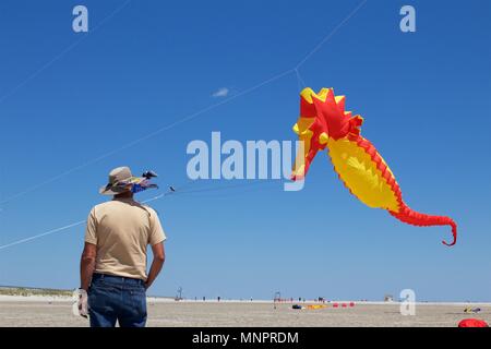 Mai 26, 2013 - Wildwood, NJ, USA: Riesige lust Drachen sind bei der jährlichen Wildwoods International Kite Festival in Wildwood, New Jersey gezeigt. Stockfoto