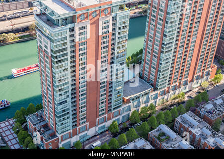 Riverview Wohnanlagen in Streeterville entworfen von Destefano & Partners Stockfoto