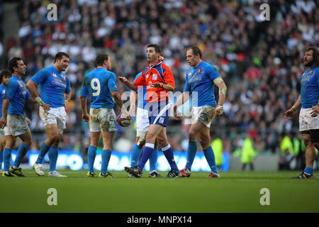 Xxxxx von England während des England gegen Italien RBS 6 Nations Championship internationalen Rugby 2011, bei Twickenham Stadion in London, England, UK gespielt Stockfoto