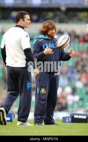 Xxxxx von England während des England gegen Italien RBS 6 Nations Championship internationalen Rugby 2011, bei Twickenham Stadion in London, England, UK gespielt Stockfoto