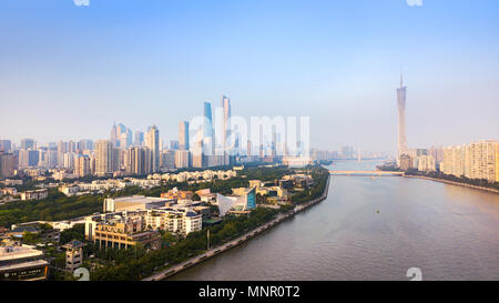 Luftbild von Guangzhou urbane Landschaft in der Provinz Guangdong Stockfoto